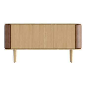 Nízka komoda v dekore duba vo svetlohnedo-prírodnej farbe 150x75 cm Treasures – UMAGE – Obrázok 2
