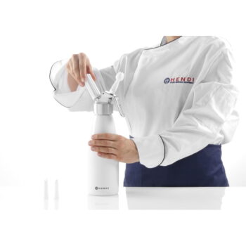 Biela hliníková šľahačková fľaša Hendi Kitchen Line, 500 ml - Image 4