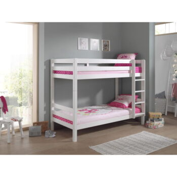 Biela poschodová detská posteľ 90x200 cm Pino – Vipack - Image 2