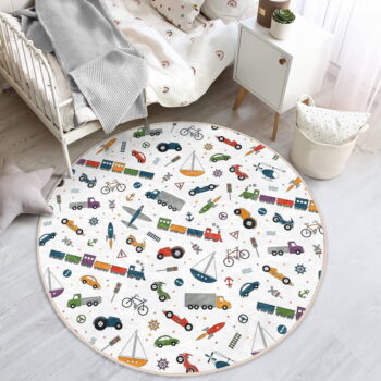 Biely detský koberec ø 80 cm Comfort – Mila Home - Image 6