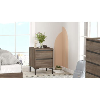 Hnedý nočný stolík Elegance – Kalune Design – Obrázok 2