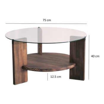 Hnedý okrúhly konferenčný stolík ø 75 cm Mondo - Neostill - Image 6