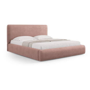 Ružová čalúnená dvojlôžková posteľ s úložným priestorom s roštom 140x200 cm Colonel – Cosmopolitan Design – Obrázok 4