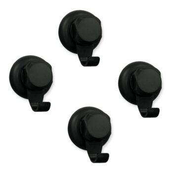 Súprava 4 čiernych samodržiacich nástenných háčikov Compactor Bestlock Black Small Hooks, ⌀ 5,4 cm - Image 3