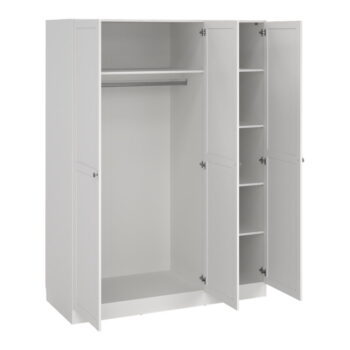 Biela šatníková skriňa 147x200 cm Billund – Tvilum – Obrázok 4