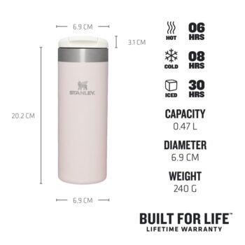 Ružový termo hrnček 470 ml – Stanley - Image 6