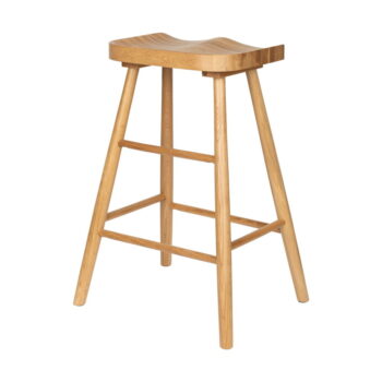 Barová stolička z dubového dreva v prírodnej farbe 64 cm Vander – White Label - Image 6