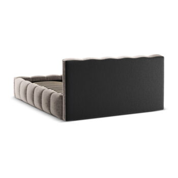 Svetlohnedá čalúnená dvojlôžková posteľ s úložným priestorom a roštom 180x200 cm Lupine – Micadoni Home – Obrázok 5