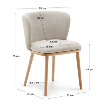 Béžová jedálenská stolička Ciselia – Kave Home - Image 7