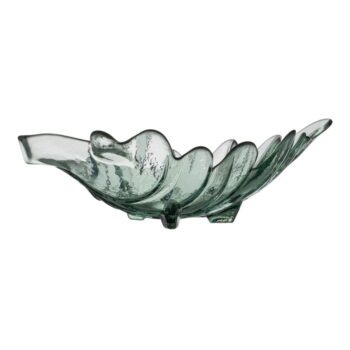 Sklenená dekoratívna tácka 19,5x35 cm Leaf – Ixia – Obrázok 2