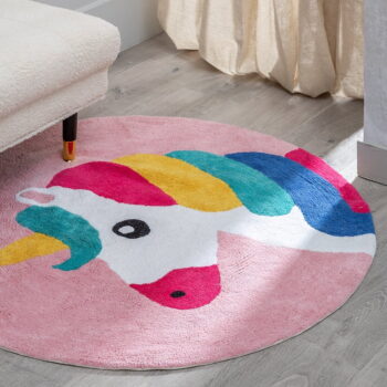 Bavlnený detský koberec ø 100 cm Unicorn – Ixia – Obrázok 2