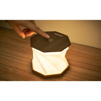 Hnedá LED stolová lampa (výška  18 cm) Twist Hexagon – Gingko – Obrázok 10