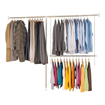 Kovový teleskopický stojan na oblečenie v striebornej farbe Garment – Wenko - Image 2
