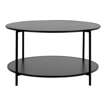Čierny okrúhly konferenčný stolík s čiernou doskou ø 80 cm Vita – House Nordic - Image 3