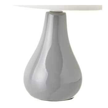 Biela/sivá keramická stolová lampa s textilným tienidlom (výška  26 cm) – Casa Selección - Image 4
