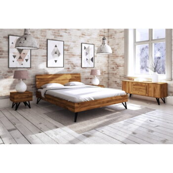 Dvojlôžková posteľ z dubového dreva 180x200 cm Golo 2 - The Beds - Image 7