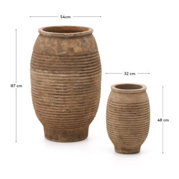 Kvetináče z terakoty v súprave 2 ks ø 54 cm Llonga – Kave Home – Obrázok 7