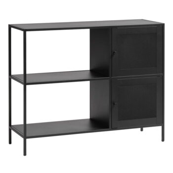 Čierna kovová knižnica 100x81 cm Malibu - Unique Furniture – Obrázok 9