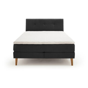 Antracitová boxspring posteľ 160x200 cm Stockholm – Meise Möbel - Image 3