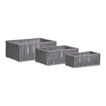 Látkové košíky v súprave 3 ks 36x26x14 cm Arese – House Nordic - Image 3