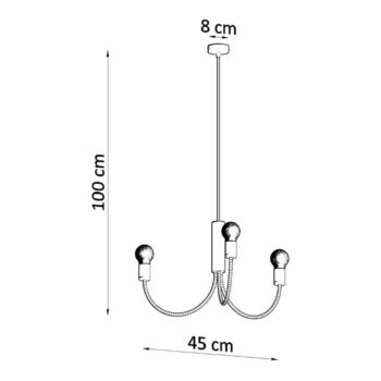 Čierne závesné svietidlo ø 45 cm Karim – Nice Lamps - Image 7