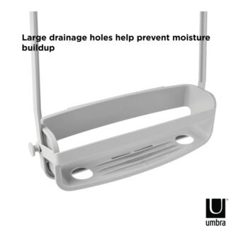 Sivá závesná plastová kúpeľňová polička Flex – Umbra - Image 11