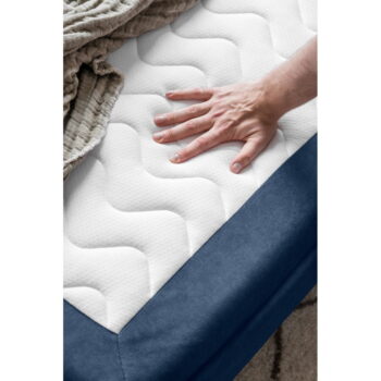 Tmavomodrá zamatová rozkladacia pohovka 225 cm Charming Charlie – Miuform - Image 7