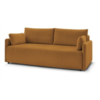 Menčestrová rozkladacia pohovka v horčicovej farbe 211 cm Marcel – Bobochic Paris - Image 8