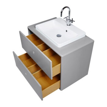 Sivá závesná skrinka s umývadlom bez batérie 80x62 cm Color Bath – Tom Tailor - Image 2