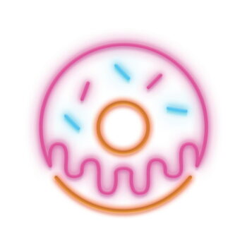 Ružová nástenná svietiaca dekorácia Candy Shock Donut, ø 40 cm - Image 2