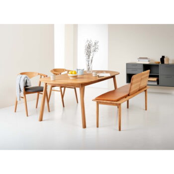 Hnedý rozkladací jedálenský stôl z dubového dreva 100x220 cm Amalfi – Hammel Furniture – Obrázok 4