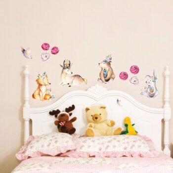 Nástenné detské samolepky Ambiance Cute Forest Animals – Obrázok 2