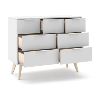 Biela nízka komoda 120x83 cm Campus – Marckeric - Image 4