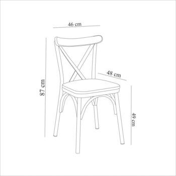 Čierna jedálenská stolička Oliver Sandalyer – Kalune Design - Image 4