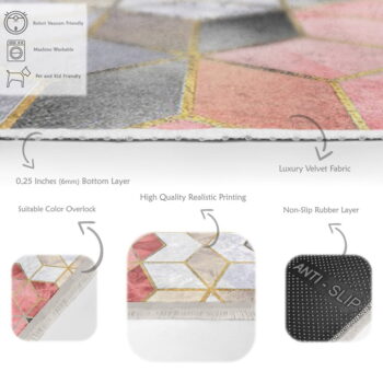 Sivo-ružový prateľný koberec 80x140 cm – Mila Home – Obrázok 5