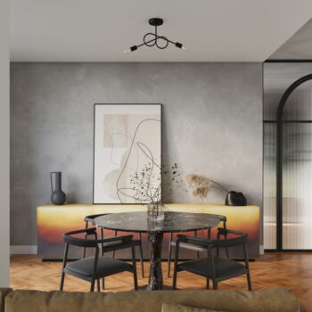 Čierne stropné svietidlo 18x57 cm Opulent – Nice Lamps - Image 8
