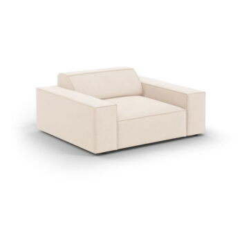 Béžové zamatové kreslo Jodie – Micadoni Home – Obrázok 3