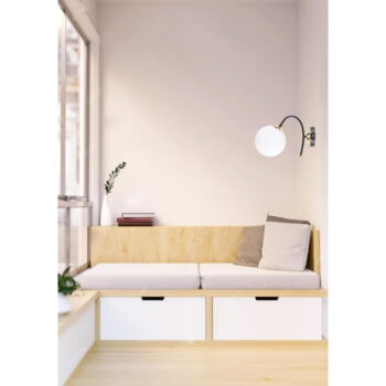 Biele/čierne nástenné svietidlo ø 15 cm Yoyo – Squid Lighting - Image 2