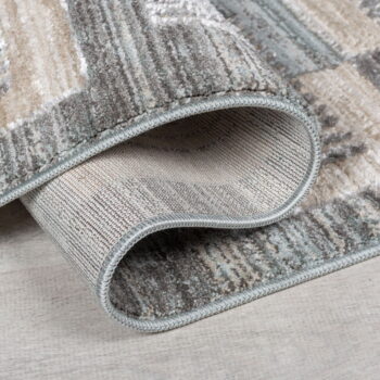 Sivo-béžový behúň 66x240 cm Evelyn Blocks – Flair Rugs - Image 3