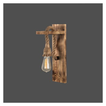 Nástenné svietidlo v prírodnej farbe Woody – Squid Lighting - Image 2