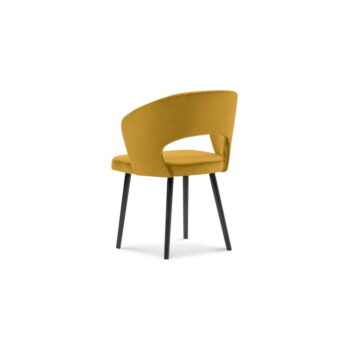 Žltá jedálenská stolička so zamatovým poťahom Windsor & Co Sofas Elpis - Image 2