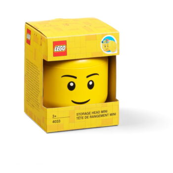 Žltá úložná škatuľa v tvare hlavy LEGO® boy, 10,5 x 10,6 x 12 cm - Image 5