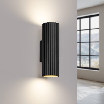 Čierne nástenné svietidlo Gleam – Nice Lamps - Image 4