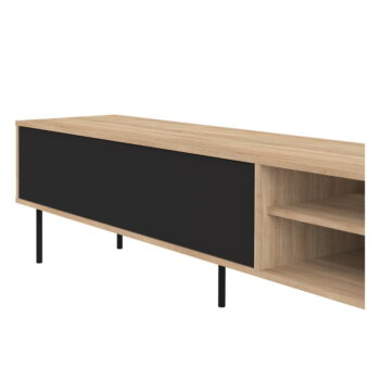 TV stolík v dekore duba v čierno-prírodnej farbe 165x40 cm Ampère – TemaHome - Image 11