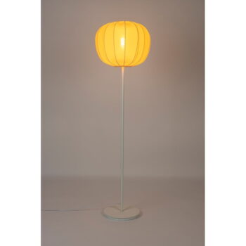 Biela stojacia lampa s textilným tienidlom (výška 160 cm) Shem – White Label - Image 2