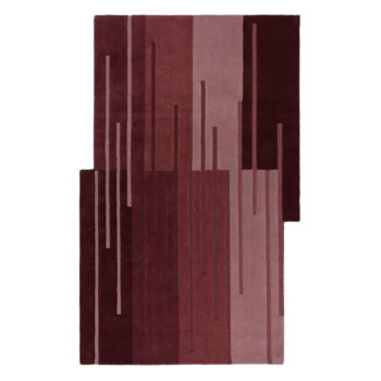 Vínový ručne tkaný vlnený koberec 150x240 cm Split Ombre Shaped – Flair Rugs
