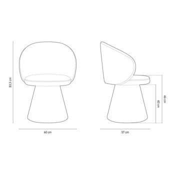 Tmavozelené kreslo z textílie bouclé Inez – Micadoni Home - Image 8