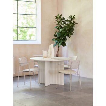 Svetlosivý okrúhly jedálenský stôl ø 120 cm Palma – Unique Furniture – Obrázok 3