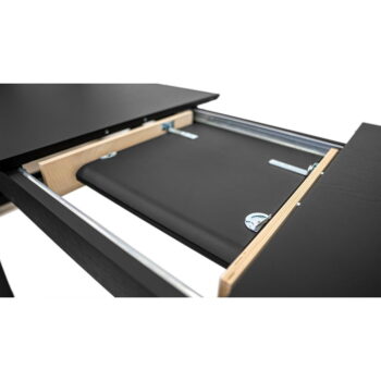 Rozkladací jedálenský stôl s prídavnou doskou v dekore duba 90x180 cm Curved – Woodman - Image 3