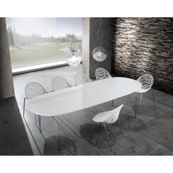 Rozkladací jedálenský stôl s bielou doskou 105x170 cm Elegant – Tomasucci – Obrázok 5